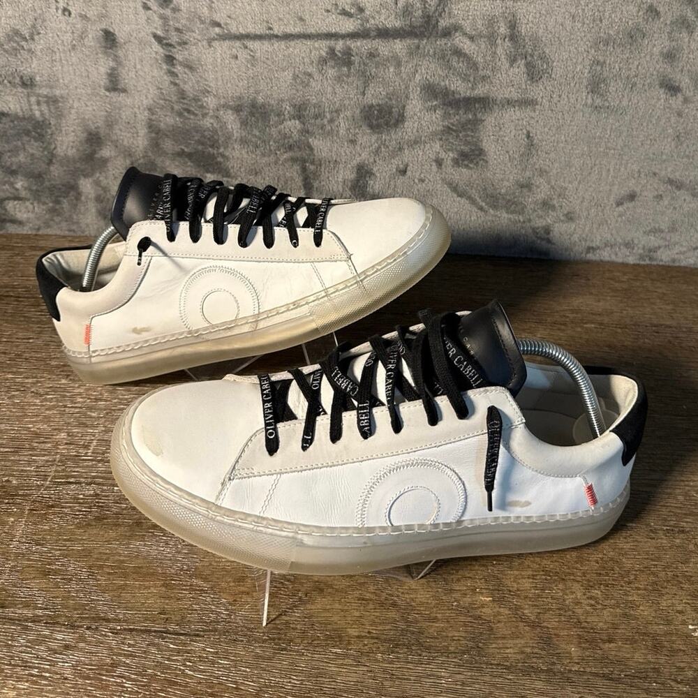 Oliver Cabell Low 1 Yin Yang White Leather Sneakers EU 43 US 10 Made In Italy